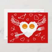 バレンタインデーのおもしろいなハートのカスタムの郵便はがき シーズンポストカード (正面/裏面)