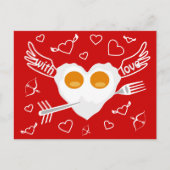 バレンタインデーのおもしろいなハートのカスタムの郵便はがき シーズンポストカード (正面)