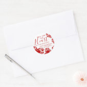 バレンタインデーのお客様への感謝 ラウンドシール (封筒)