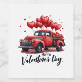 バレンタインデーのお揃いカップルコーデ ワインラベル (シングルラベル)