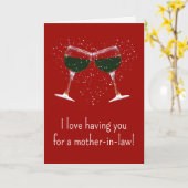 バレンタインデーのお母さんへインローワインユーモア カード (黄色い花)