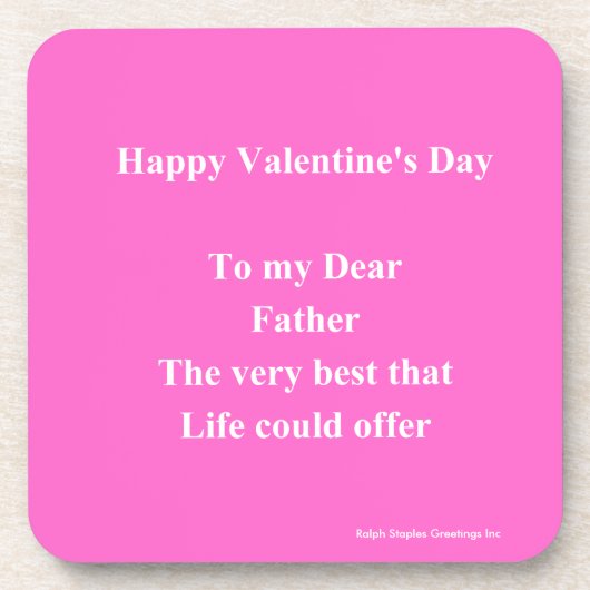 バレンタインデーのお父さん コースター (正面)