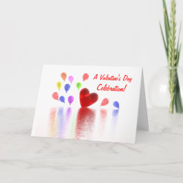 バレンタインデーのお祝いの招待状 シーズンカード