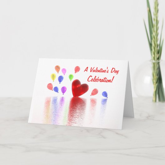 バレンタインデーのお祝いの招待状 シーズンカード (正面)