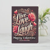 バレンタインデーのお祝いカード シーズンカード (スタンド正面)