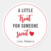 バレンタインデーのお祝い ラウンドシール (正面)