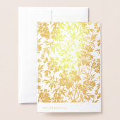 バレンタインデーのお茶ヴィンテージフローラ茶碗 箔カード (裏面封筒付き)