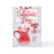 バレンタインデーのお菓子と温かいココアトリート