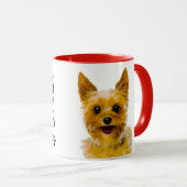 バレンタインデーのお菓子と犬からのキス マグカップ (正面右)