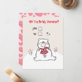 バレンタインデーのかわいいカードになるかな ノートカード (正面/裏面インサイチュ)