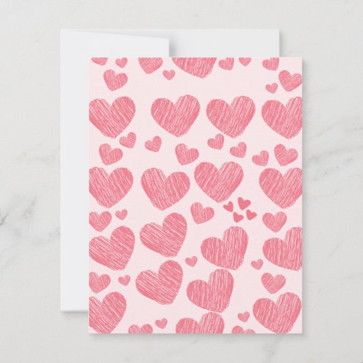 バレンタインデーのかわいいカードになるかな ノートカード (裏面)