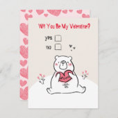 バレンタインデーのかわいいカードになるかな ノートカード (正面/裏面)