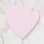 バレンタインデーのかわいいピンクのフクロウ フェイバータグ (裏面)