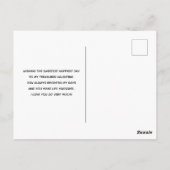 バレンタインデーのかわいいピンクのフクロウ ポストカード (裏面)