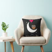 バレンタインデーのかわいいフクロウ2の味方されたプリントの枕 クッション (椅子)