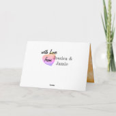 バレンタインデーのかわいいロマンス夫婦猫 カード (裏面)