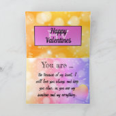 バレンタインデーのかわいいロマンス夫婦猫 カード (内部)