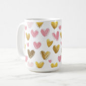 バレンタインデーのかわいい柄 コーヒーマグカップ (正面左)