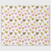 バレンタインデーのかわいい柄 ラッピングペーパー (フラット)