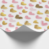 バレンタインデーのかわいい柄 ラッピングペーパー (角)