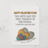 バレンタインデーのことわざママとパパ シーズンカード (正面/裏面)