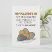 バレンタインデーのことわざママとパパ シーズンカード (スタンド正面)