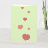 バレンタインデーのためのユーモアあふれるペアのグリーティングカード サンキューカード (裏面)