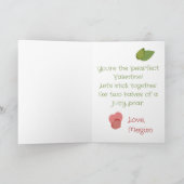 バレンタインデーのためのユーモアあふれるペアのグリーティングカード サンキューカード (内部)