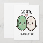 バレンタインデーのための豆の考えでできている シーズンカード (正面/裏面)