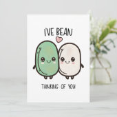 バレンタインデーのための豆の考えでできている シーズンカード (スタンド正面)