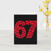 バレンタインデーのための面白い67のミーム67 ジェネレーションアルファのスラング カード (黄色い花)