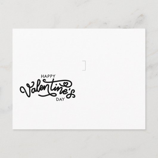 バレンタインデーのはがき ポストカード (裏面)