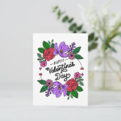 バレンタインデーのはがき ポストカード (スタンド正面)