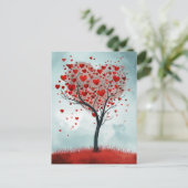 バレンタインデーのはがき – 私の愛が育つ ポストカード (スタンド正面)