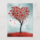 バレンタインデーのはがき – 私の愛が育つ ポストカード (正面)