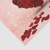 バレンタインデーのばら色のハートの花束-ティッシュペーパー 薄葉紙 (詳細)