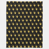 バレンタインデーのひずんだハート フリースブランケット (正面)