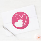 バレンタインデーのひずんだハート ラウンドシール (封筒)