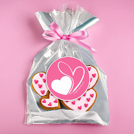 バレンタインデーのひずんだハート ラウンドシール