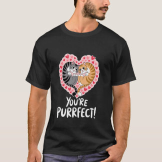 バレンタインデーのぴったりカップル、猫好きさんに Tシャツ