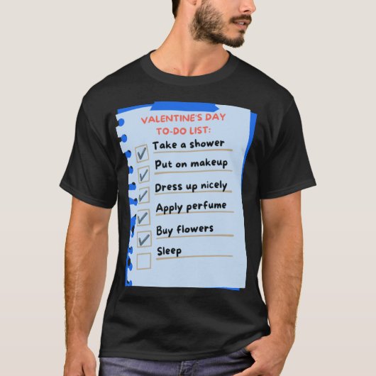 バレンタインデーのやることリスト: Tシャツ (正面)