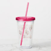 バレンタインデーのアニメ アクリルタンブラー (裏面)