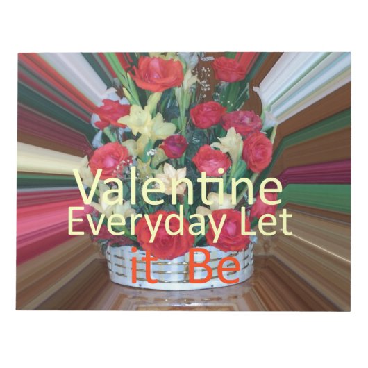 バレンタインデーのアートプリント ノートパッド (正面)