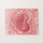 バレンタインデーのイラストレーション ジグソーパズル (横)