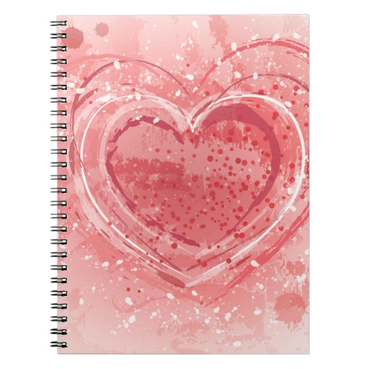 バレンタインデーのイラストレーション ノートブック (正面)