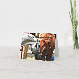 バレンタインデーのウマ付きカード シーズンカード