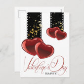バレンタインデーのエレガント シーズンポストカード (正面/裏面)