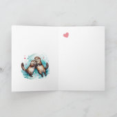 バレンタインデーのオッタープリンが好き カード (内部)