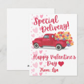 バレンタインデーのオリジナルカード シーズンカード (正面/裏面)