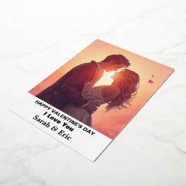 バレンタインデーのオリジナルギフト 箔シーズンカード